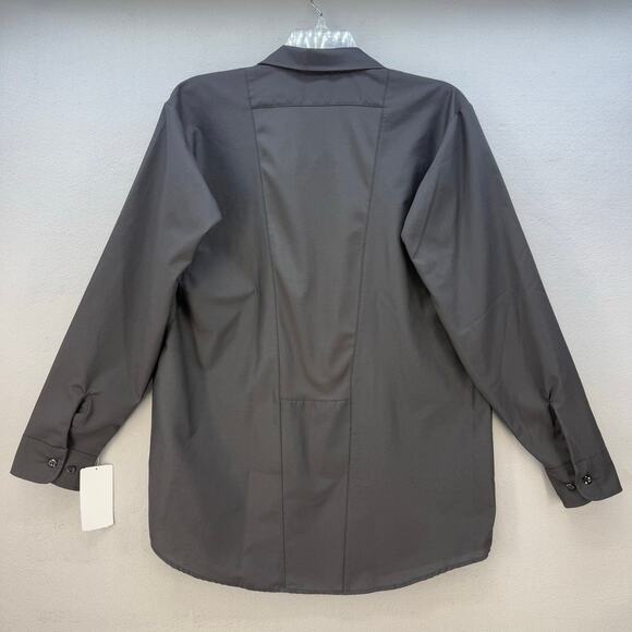 Dickies Worktech Button Down Shirt Men's L Black Mesh Ventilation Work Gear NWT - Picture 2 of 13